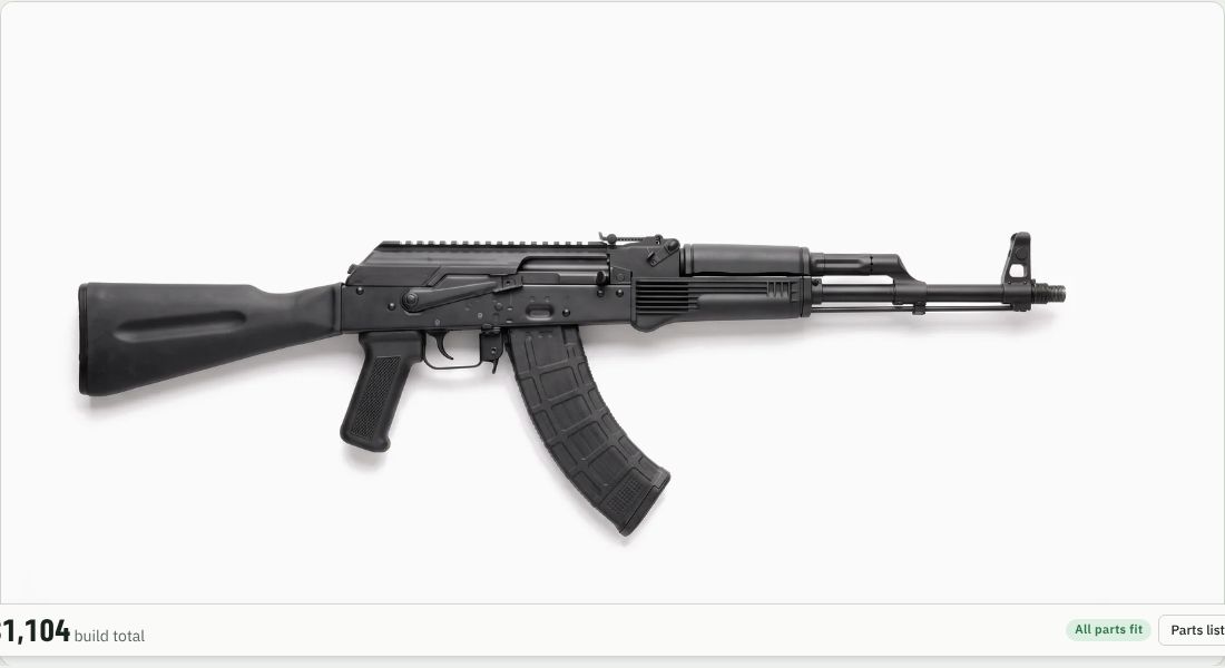 JL Billet AK-47 Dust Cover (1913 rail) on a AK