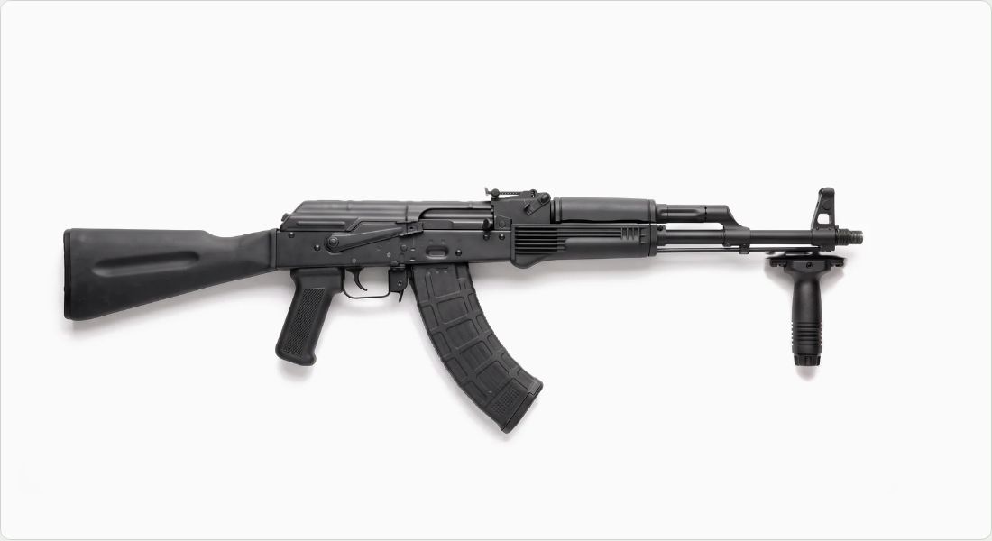 Knight's Armament Vertical Forward Pistol Grip (KM-97098) on a AK