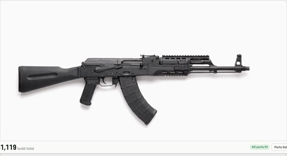 UltiMAK M1-B AK Scout Optic Mount (gas tube rail) on a AK
