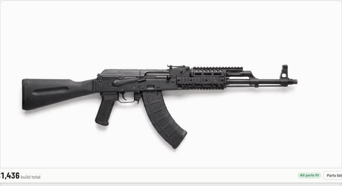 UTG Pro Pro Yugo M70 Tactical Quad Rail (MTU011) on a AK