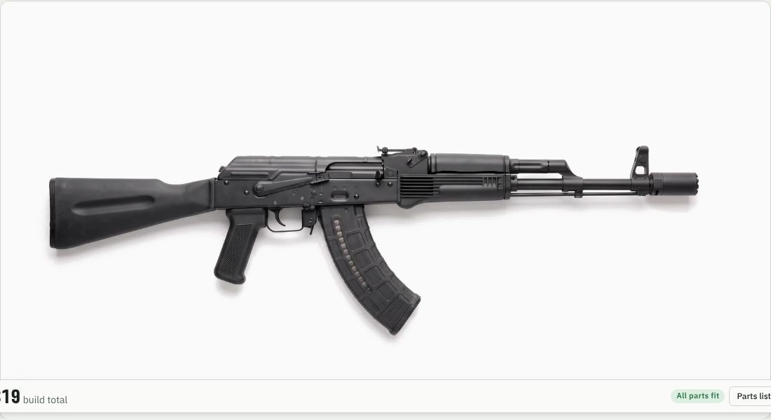 Palmetto State Armory Custom AK-V Linear Comp 9mm Flash Can on a AK