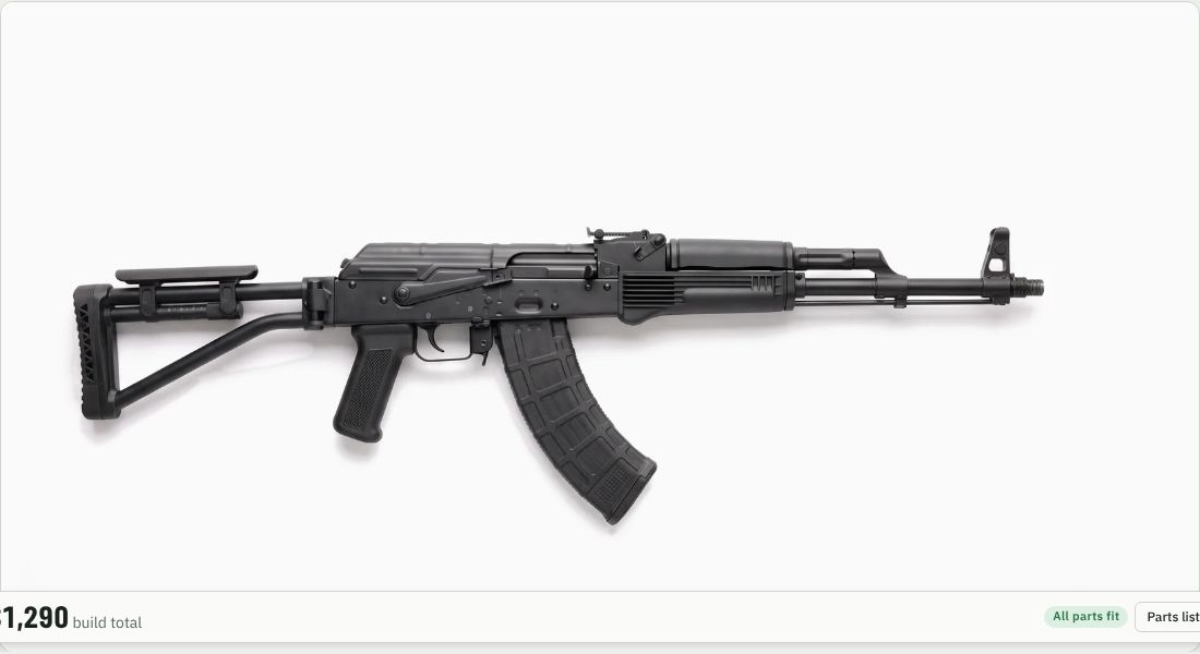 Midwest Industries AK Alpha Series Folding Stock on a AK