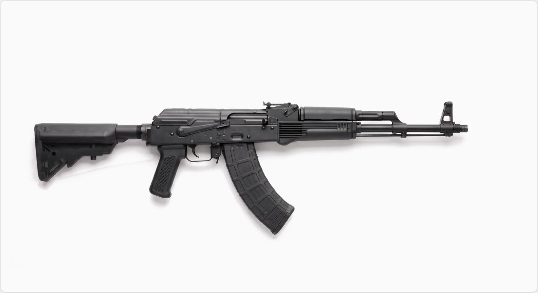 JMac Customs M4 Buffer Tube Adapter (M4-AK Milled Type 3) on a AK