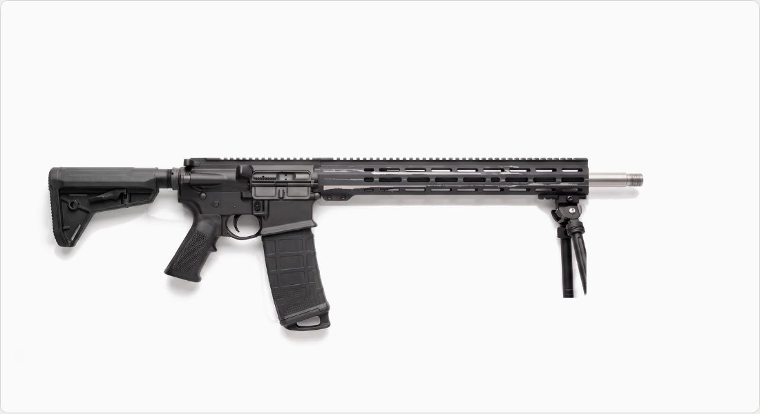 Caldwell XLA Pivot 9-13 in Bipod on a AR-10