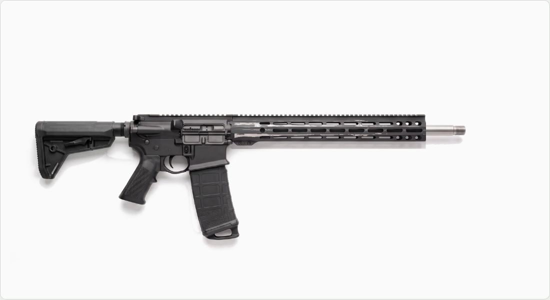 AimSports DPMS High AR-308 M-LOK Free Float Handguard, 15" on a AR-10