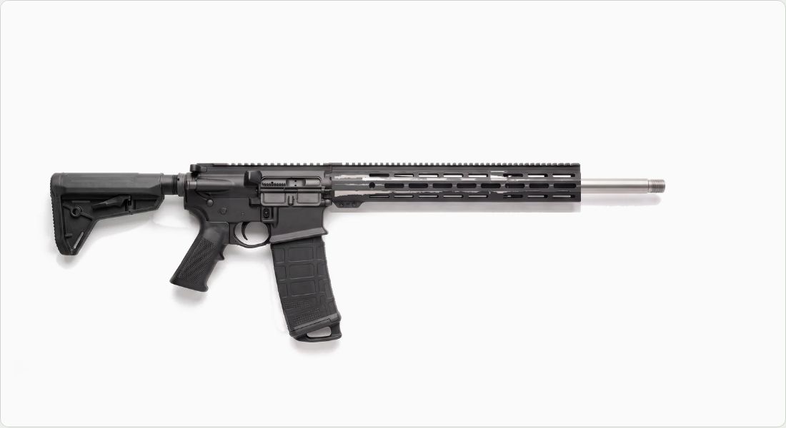 AimSports DPMS High AR-308 M-LOK Free Float Handguard, 13.5" on a AR-10