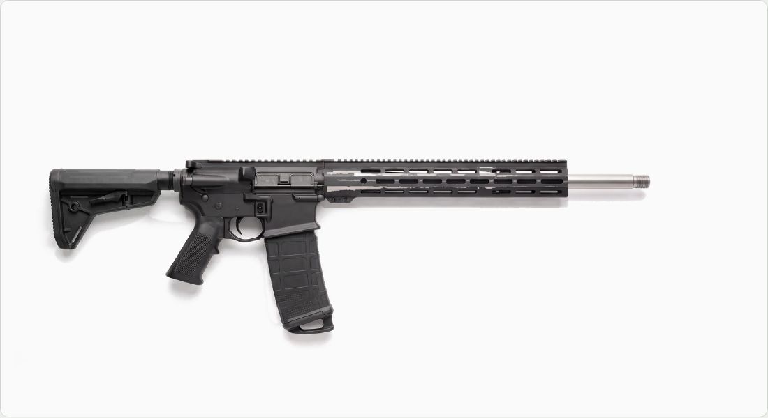 AimSports LR-308 Low Profile KeyMod Handguard, 13.5" on a AR-10
