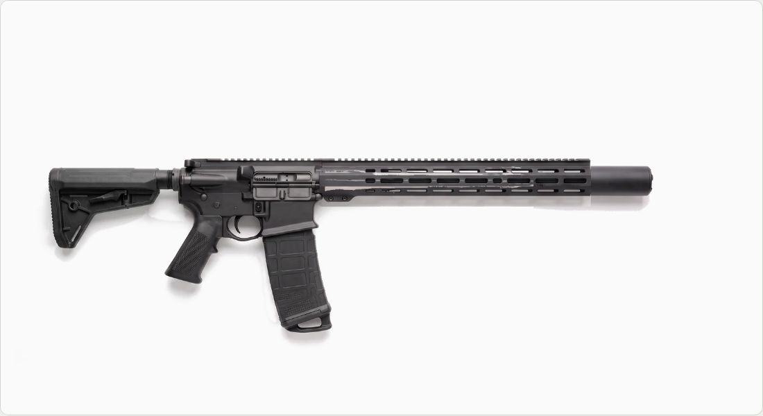 SilencerCo Omega 36M Modular Suppressor on a AR-10