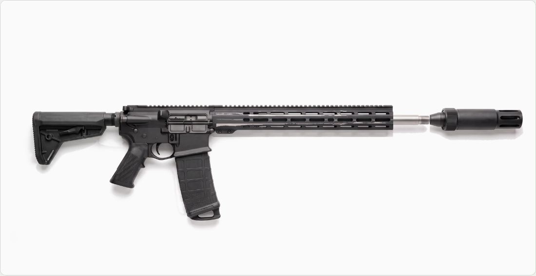 SilencerCo ASR Flash Hider .30 Cal 5/8x24 (AC590) on a AR-10