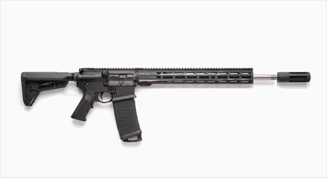 Dirty Bird .30 A2 Birdcage Flash Hider 5/8x24 on a AR-10