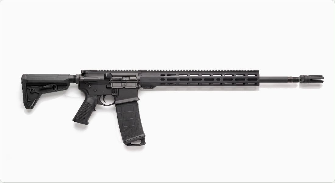 HUXWRX Flash Hider QD 6.5 5/8x24 on a AR-10