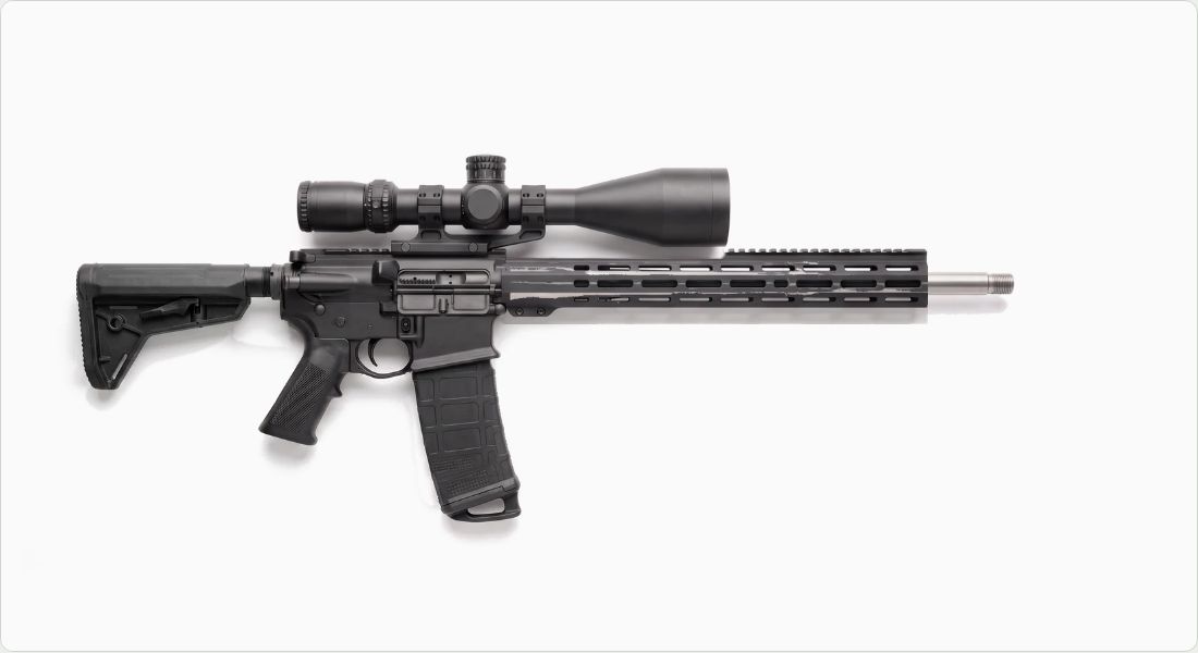 Vortex Strike Eagle 5-25x56 FFP on a AR-10