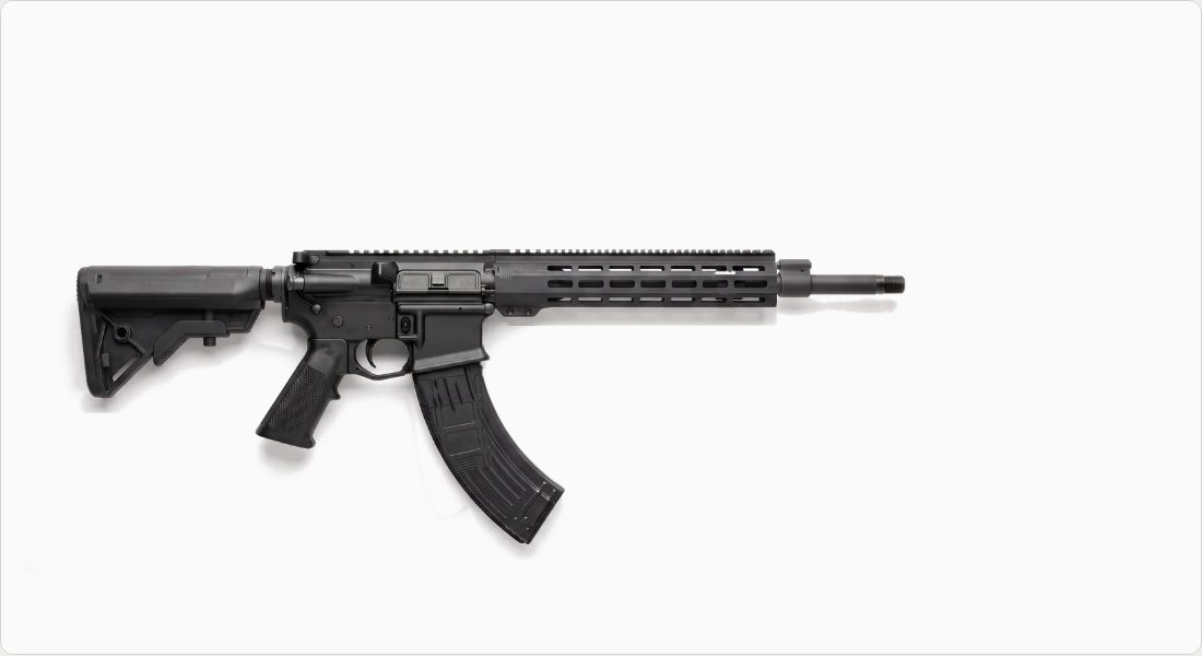 NBS 14.5" 7.62x39 Carbine Medium Barrel, Black Nitride on a AR-15