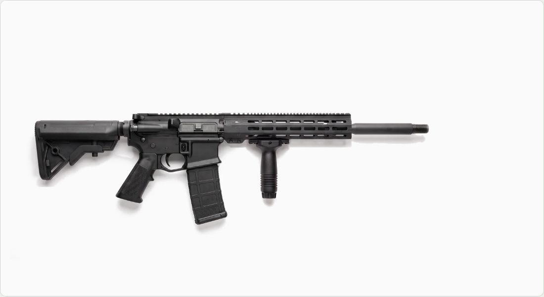 Knight's Armament Vertical Forward Pistol Grip (KM-97098) on a AR-15