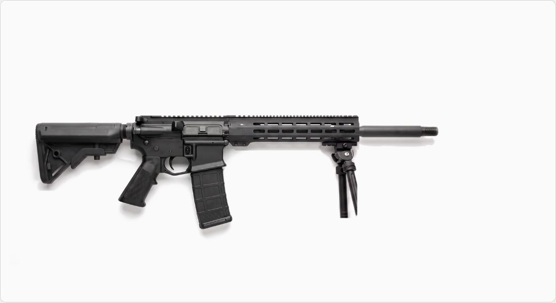 Caldwell XLA Pivot 9-13 in Bipod on a AR-15