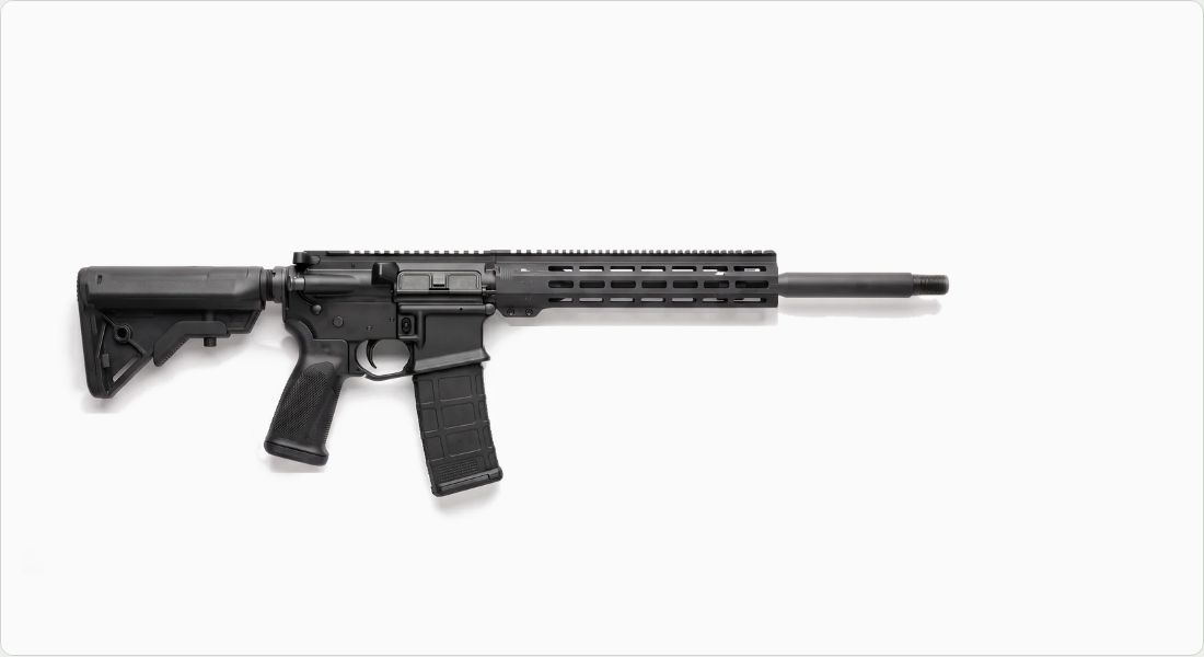 Strike Industries Overmolded Enhanced Pistol Grip 15 Degree on a AR-15