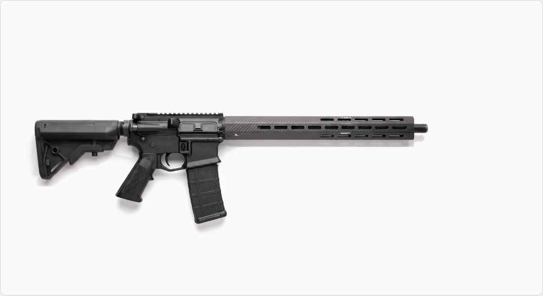 Faxon Firearms Streamline Carbon Fiber M-LOK Handguard 15" on a AR-15