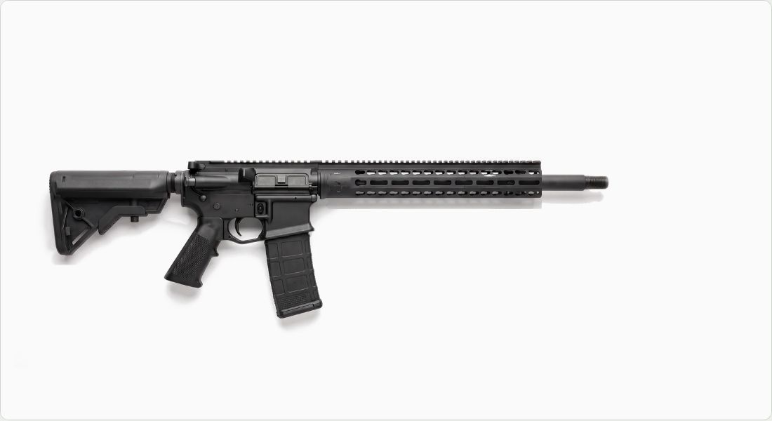 Samson Manufacturing Evolution KeyMod Rail 12.37" (KM-EVO-1237) on a AR-15