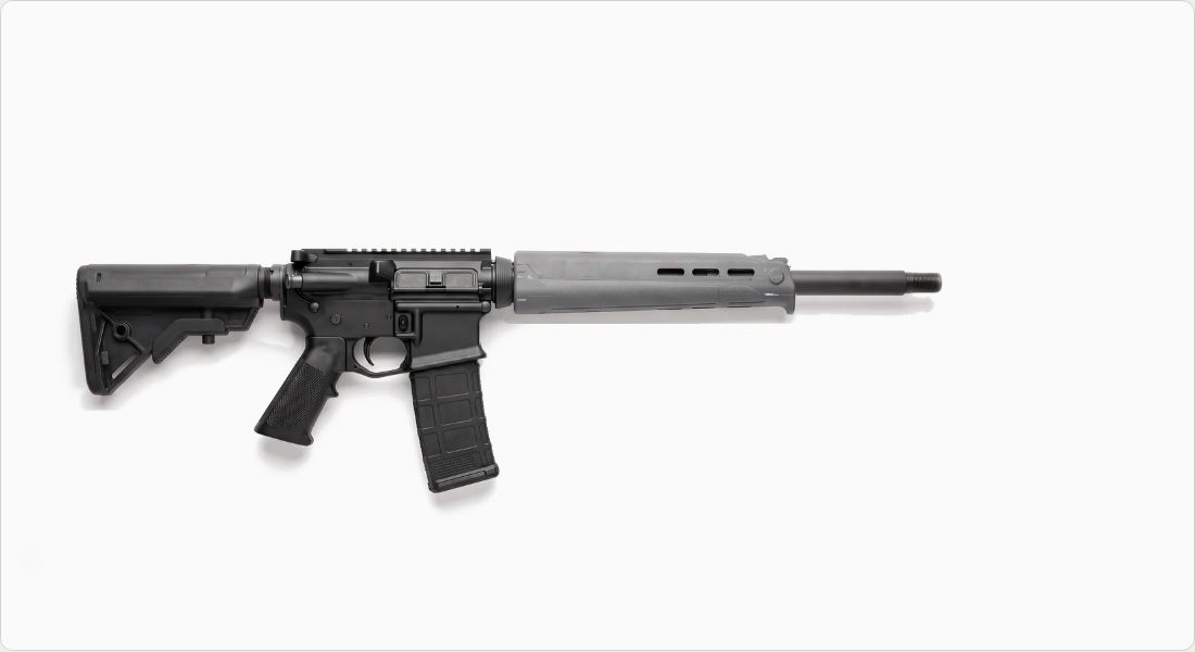 Magpul MOE SL Hand Guard, Mid-Length AR15/M4 (MAG551) on a AR-15