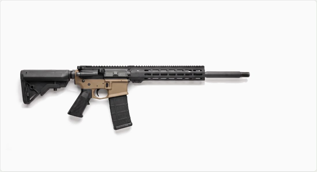 Aero Precision M4E1 Stripped Lower Receiver, FDE Cerakote (Freedom edition) on a AR-15