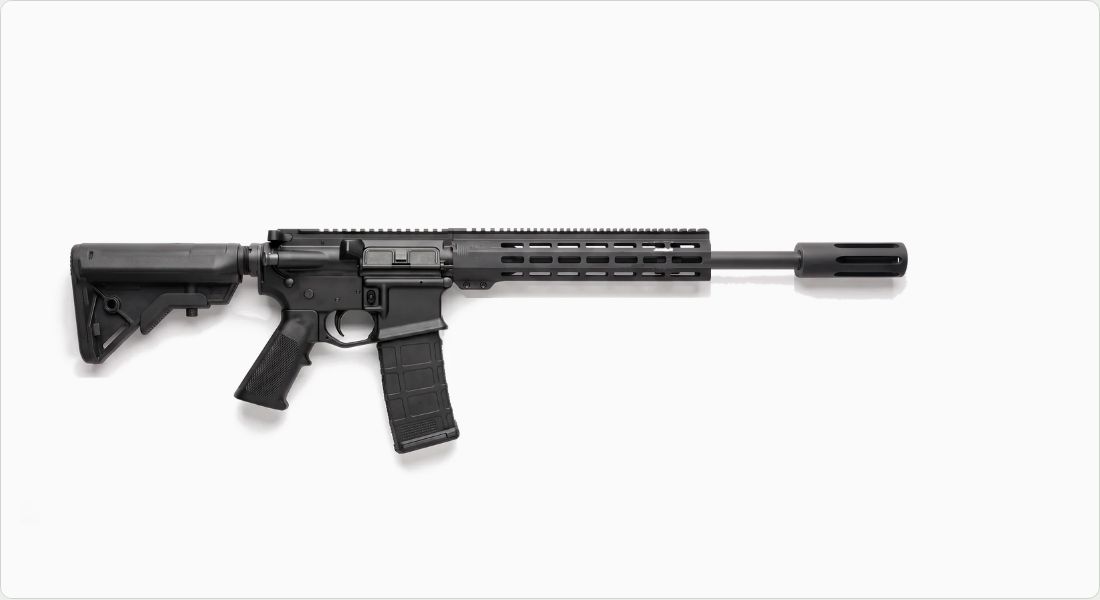 Dirty Bird .30 A2 Birdcage Flash Hider 5/8x24 on a AR-15