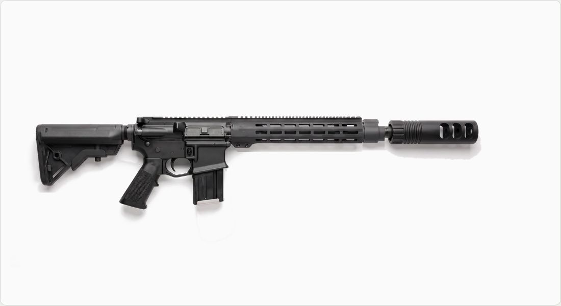 SilencerCo ASR Muzzle Brake .458 Cal 11/16x24 (AC1961) on a AR-15