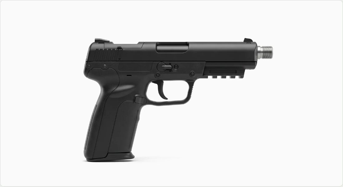 EFK Fire Dragon Threaded Barrel 5.5 in on a FN