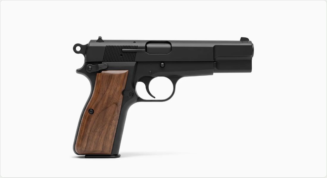 FN High Power Walnut Grips ('22) on a FN
