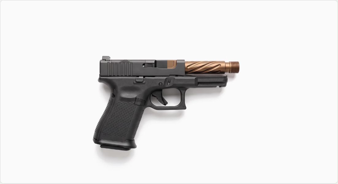 Faxon Firearms Flame Fluted Match Barrel G19 (Threaded) on a Glock