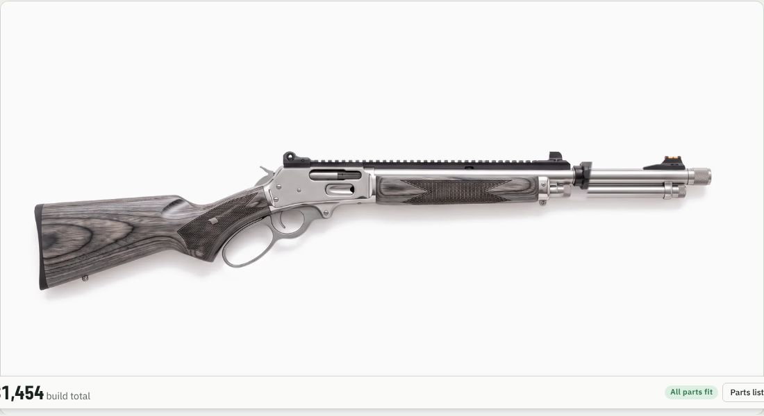 XS Sight Systems Lever Rail with Ghost Ring Sight Set (Marlin 1895) on a Lever action