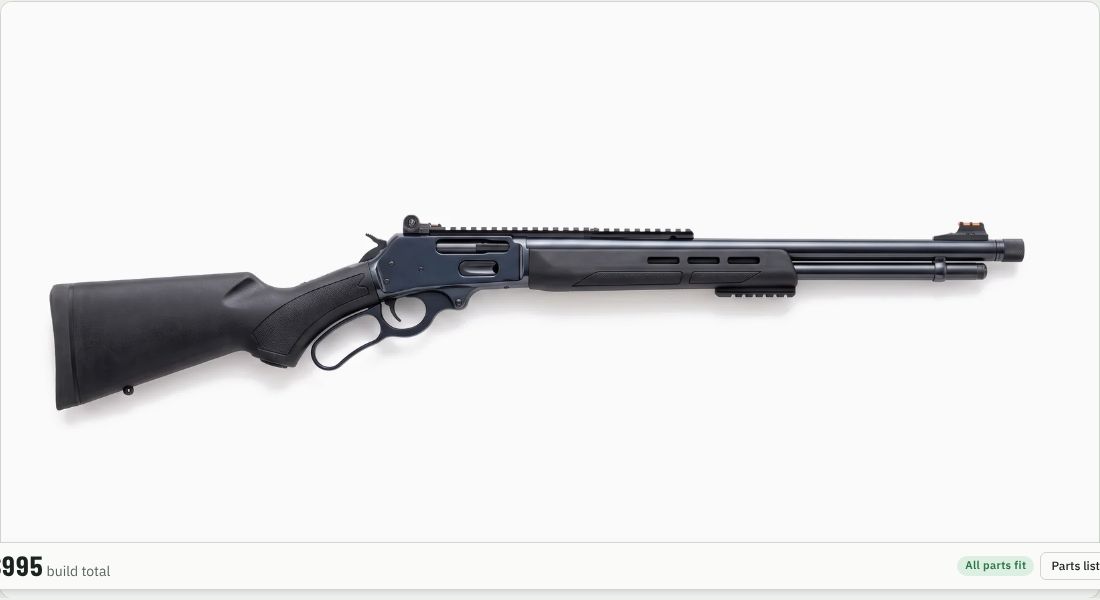 Skinner Sights Picatinny Rail with Integral Peep on a Lever action