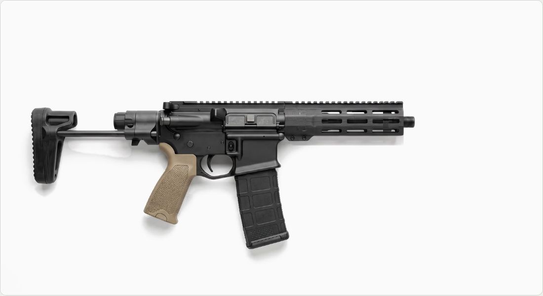 Pistol grip, FDE on a AR PDW