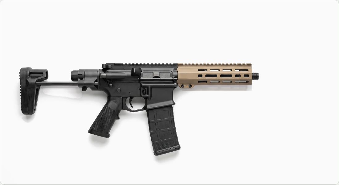 Geissele Automatics Super Modular Rail MK4 M-LOK 7" on a AR PDW