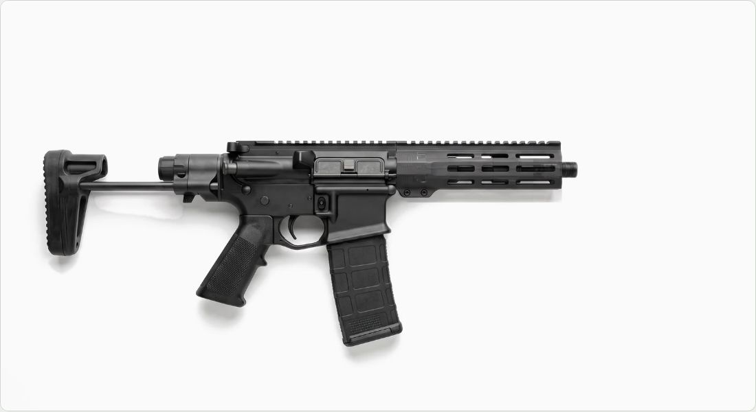 Windham Weaponry 7" Free Float QD-M-LOK Handguard on a AR PDW