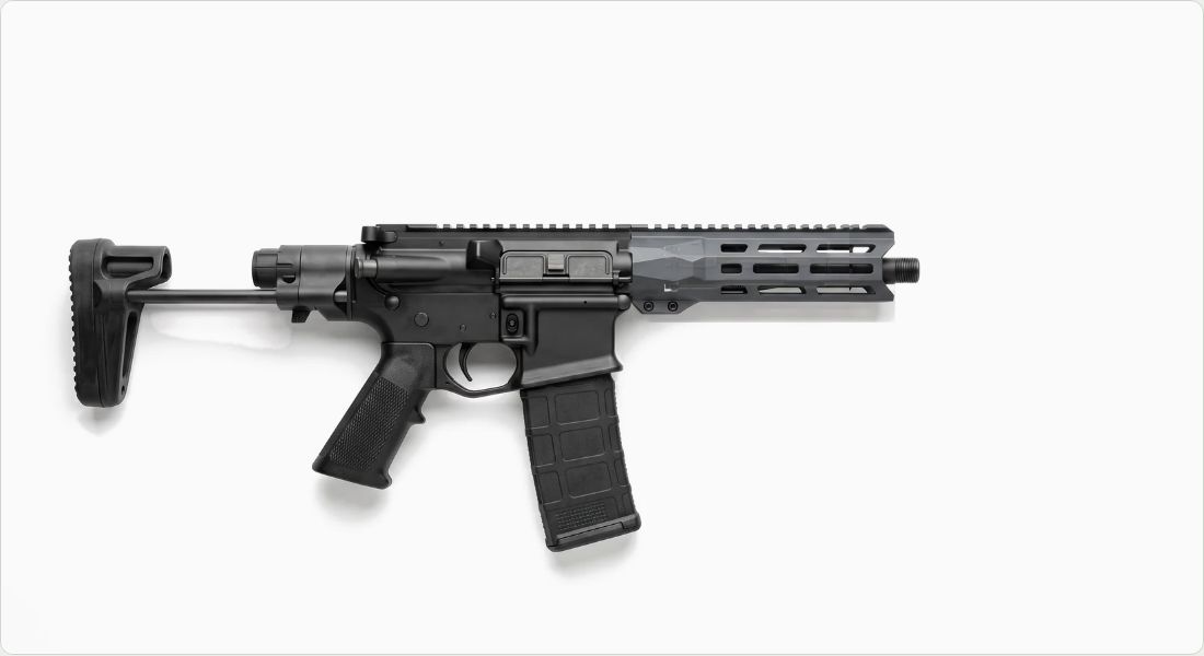One Horse Free Float AR-15 Handguard M-LOK 7" on a AR PDW