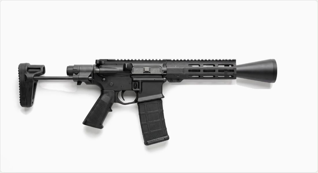 KAK Industry Slimline Flash Can (1/2x28) on a AR PDW
