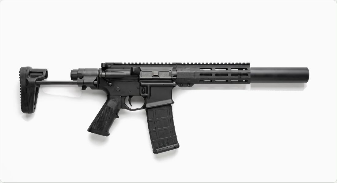 .30 cal suppressor (fits .300 BLK and 5.56) on a AR PDW