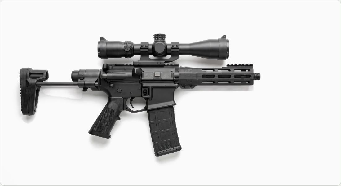 2-7x hunting scope on a AR PDW