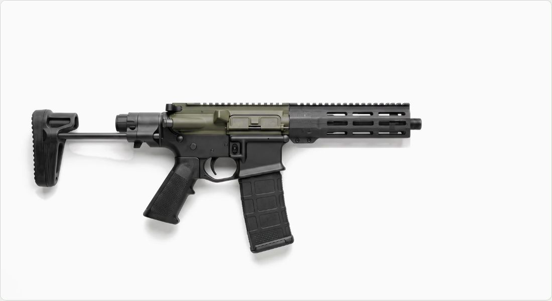 Forged upper, OD green Cerakote on a AR PDW