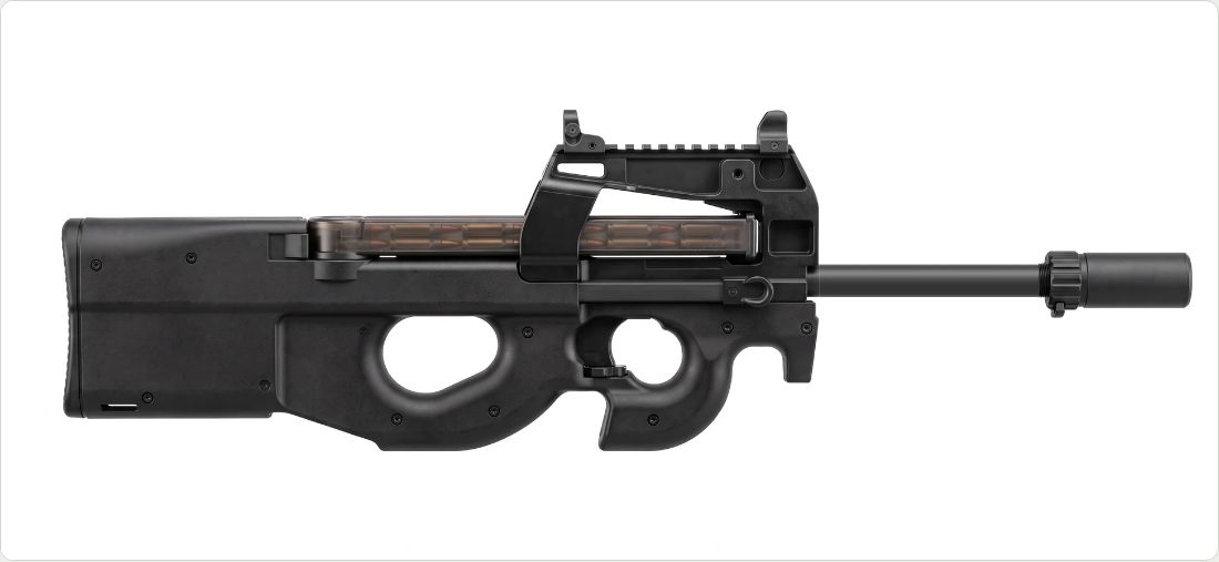 Sig Sauer SLX556-QD (5.56 can) on a FN PS90