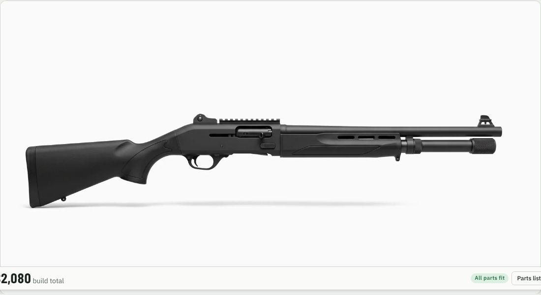 Nordic Components +2 Magazine Extension (Benelli M4) on a Shotgun