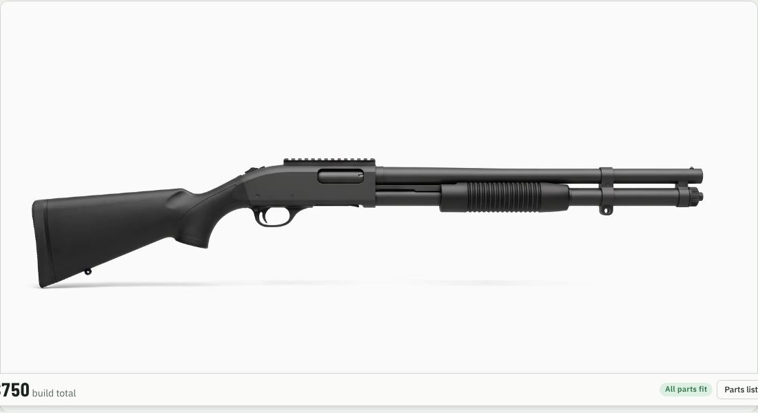 Mesa Tactical Receiver Picatinny Rail (Mossberg 500/590) on a Shotgun