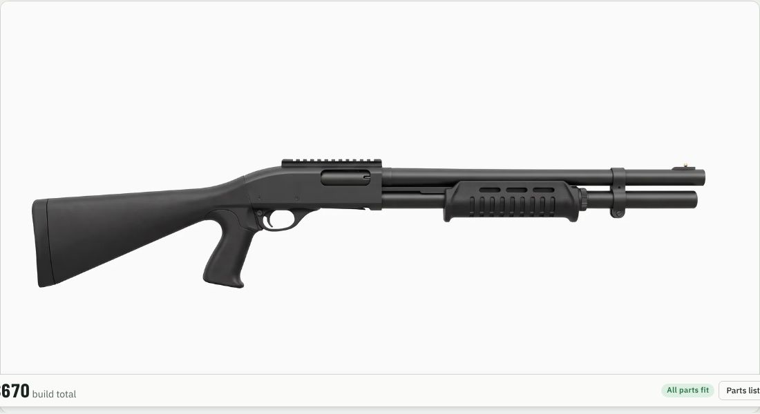 Mesa Tactical Receiver Picatinny Rail (Remington 870) on a Shotgun