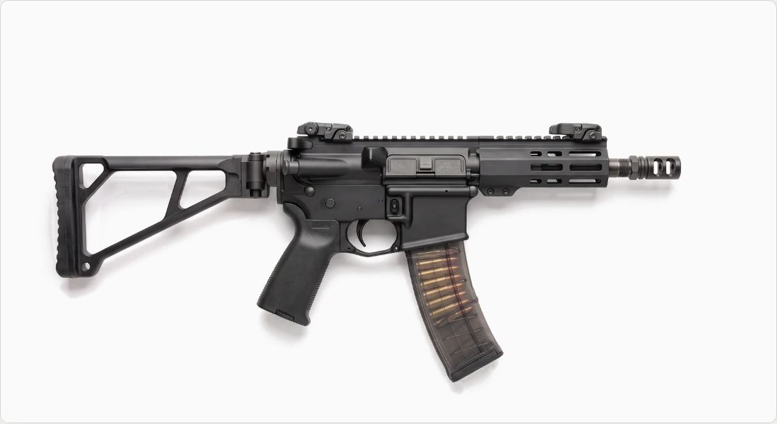 Strike Industries FSA Dual Folder Stock (1913) on a SMG