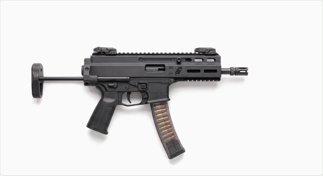 B&T Telescopic Brace Adaptor for APC9/45 (US Version) on a SMG