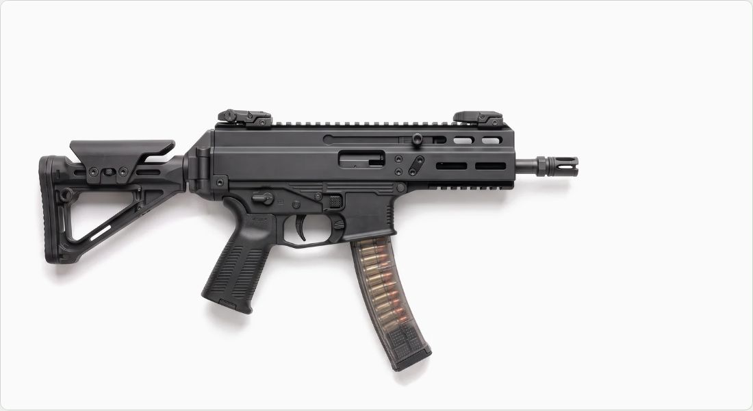 F5 MFG Modular Stock System (MSS) for B&T APC9 on a SMG