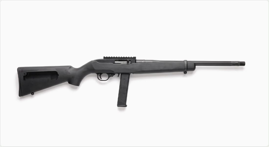 Magpul PC Backpacker Stock (Ruger PC Carbine) on a SMG