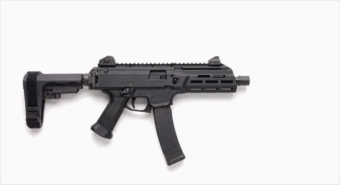 SB Tactical SBTEVO-G2 Pistol Stabilizing Brace on a SMG