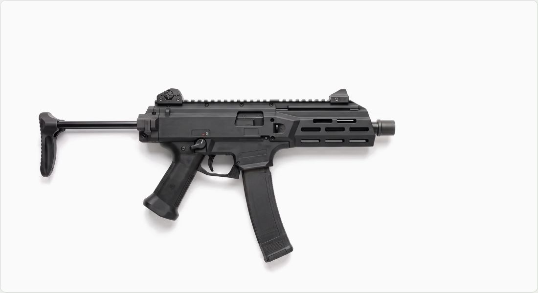 Strike Industries CZ Scorpion 3/3+ PDW Stock on a SMG