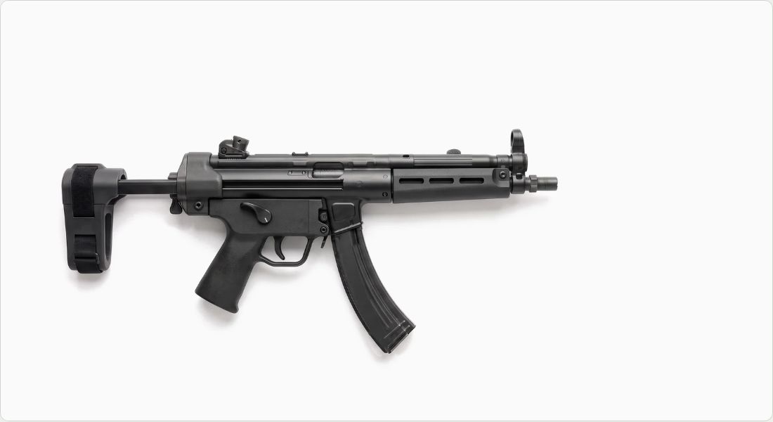 SB Tactical SBT5 Pistol Stabilizing Brace (MP5/SP5) on a SMG
